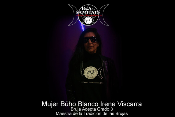 Maestra Mujer Búho Blanco en el evento Bs.As. Samhain La Tradición de las Brujas